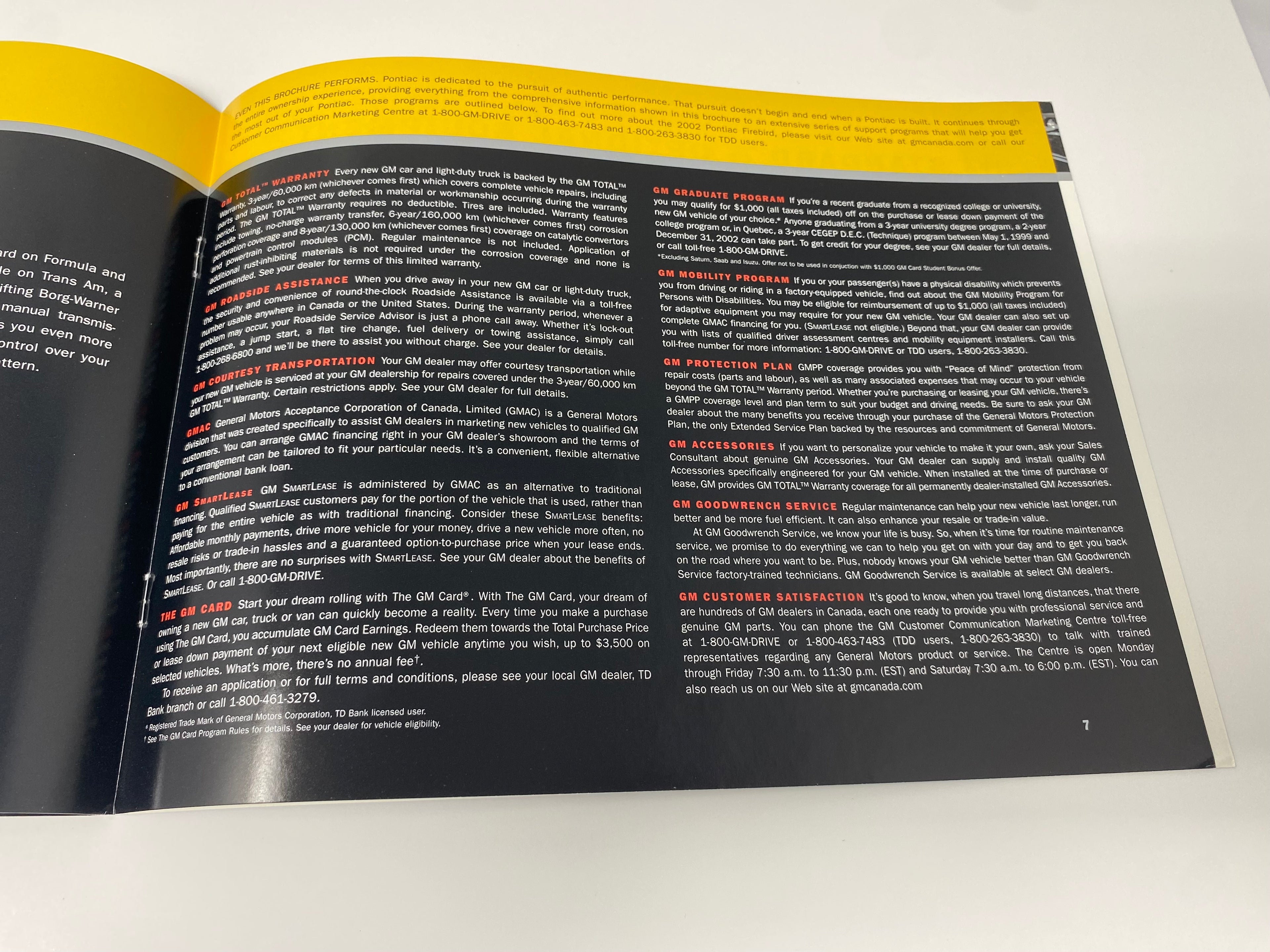 2002 Pontiac Firebird Brochure